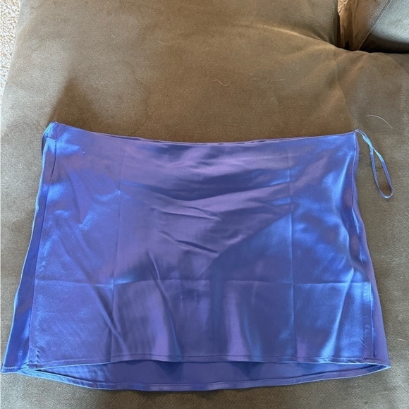 Reformation Spritz Strapless Silk Top Jacaranda size large - Picture 4 of 5